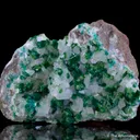 Dioptase with Duftite on Calcite - image 4