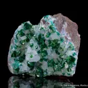 Dioptase with Duftite on Calcite - image 5