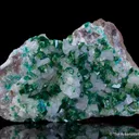 Dioptase with Duftite on Calcite - image 3