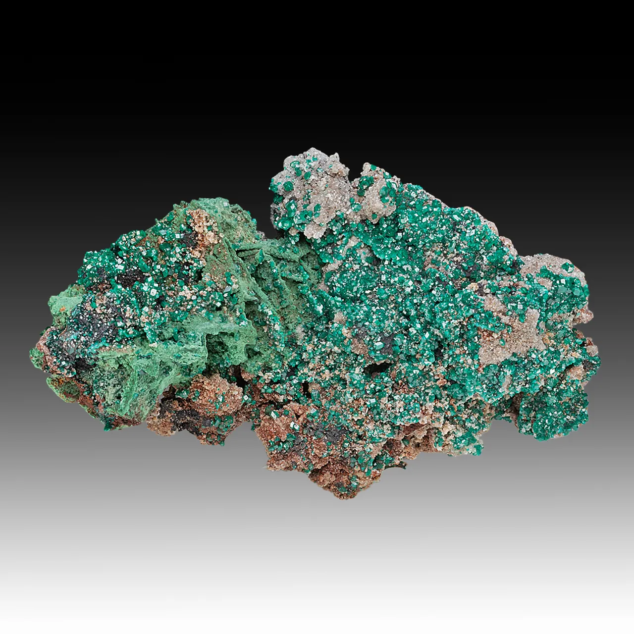 Dioptase with Malachite - image 1