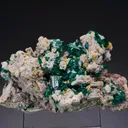 Dioptase with Mimetite on Dolomite - image 1