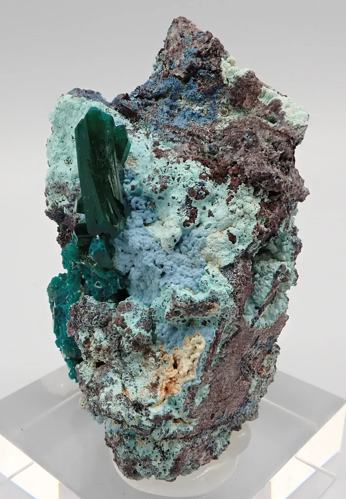 Dioptase with Plancheite image