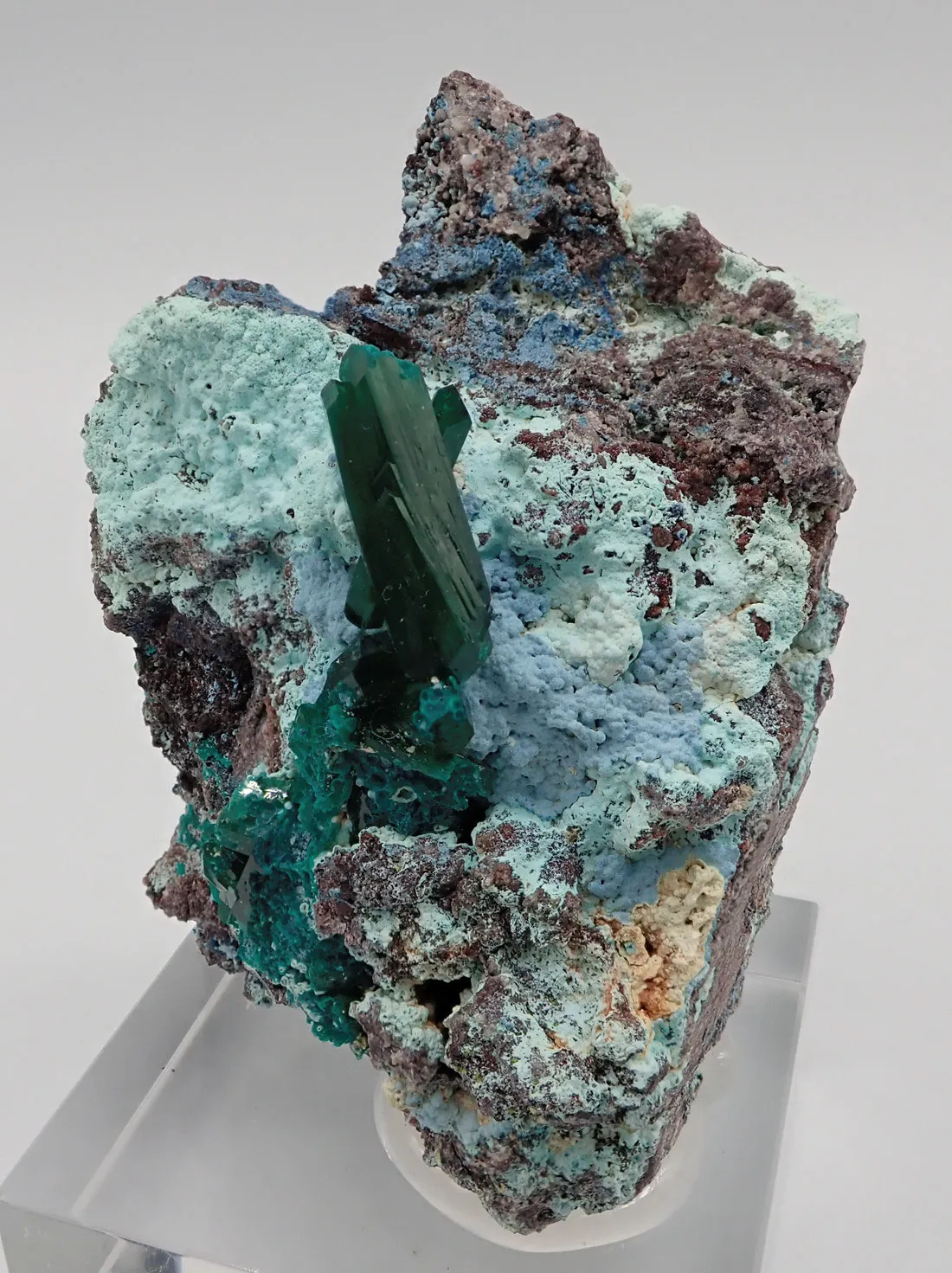 Dioptase with Plancheite - image 2