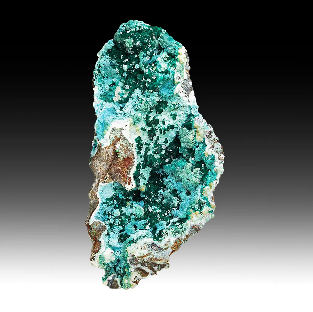 Dioptase with Plancheite image