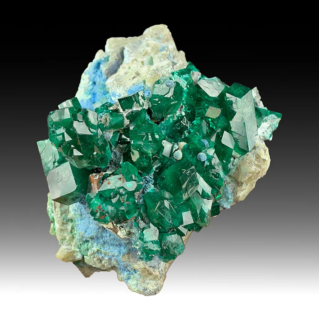 Dioptase with Plancheite image