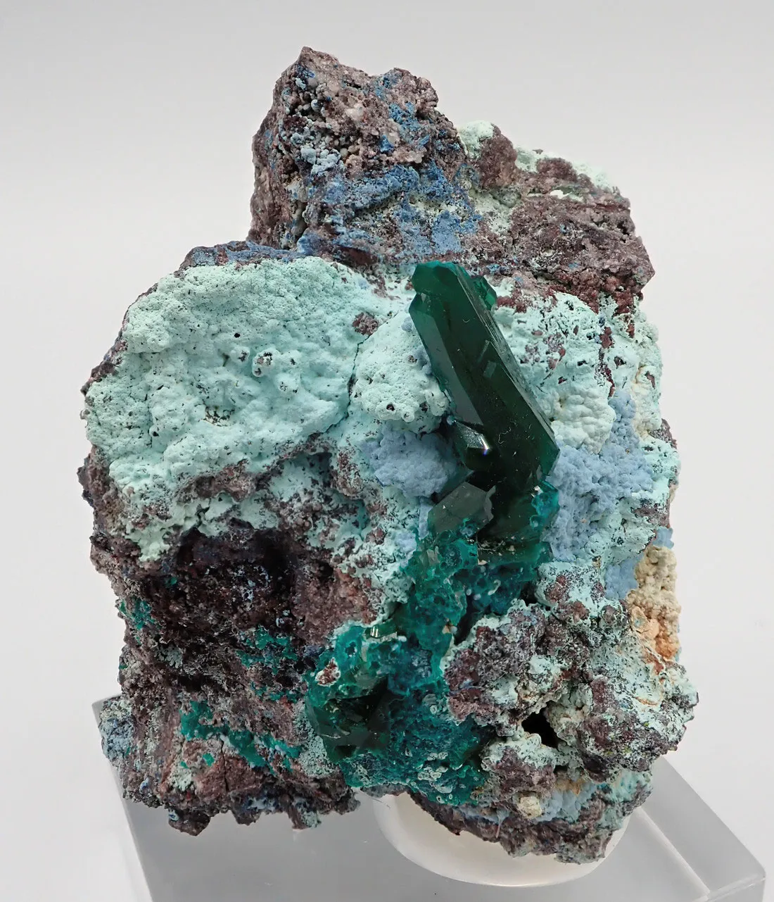 Dioptase with Plancheite - image 4