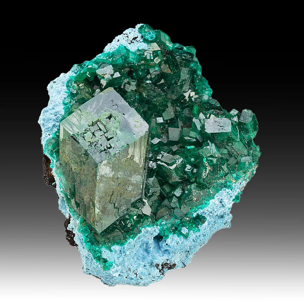 Dioptase with Plancheite image