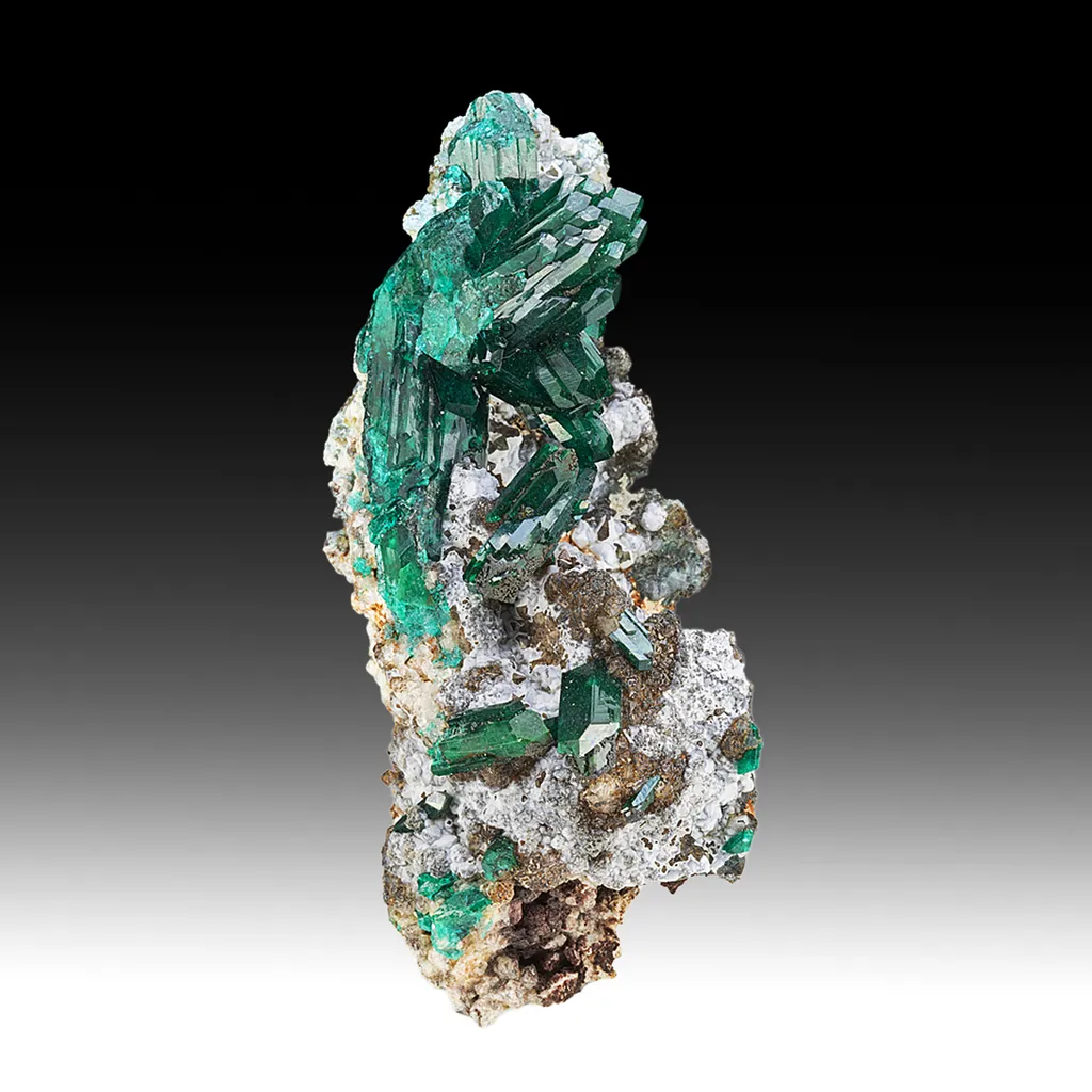 Dioptase with Plancheite image