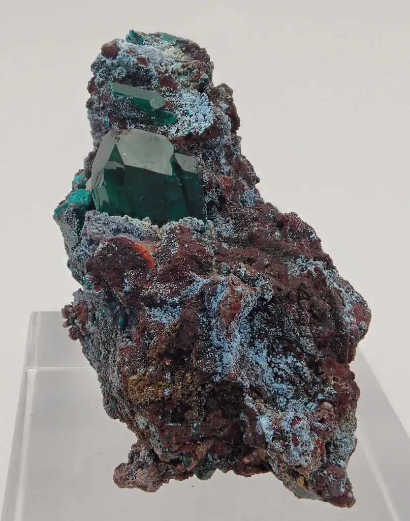 Dioptase with Plancheite image