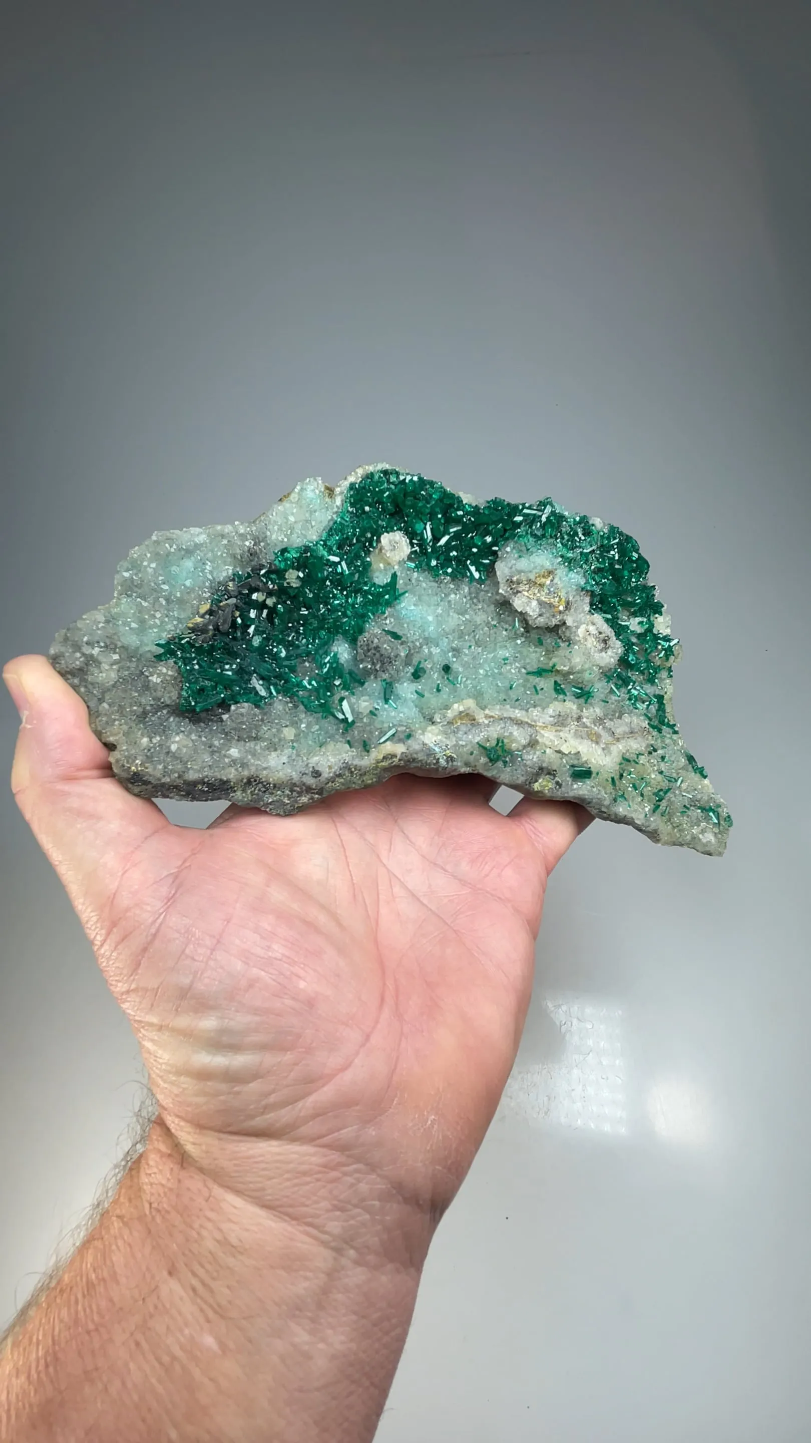 Dioptase with Plancheite, Quartz - image 2