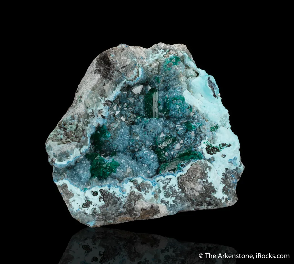 Dioptase with Plancheite, Quartz and Chrysocolla - image 2