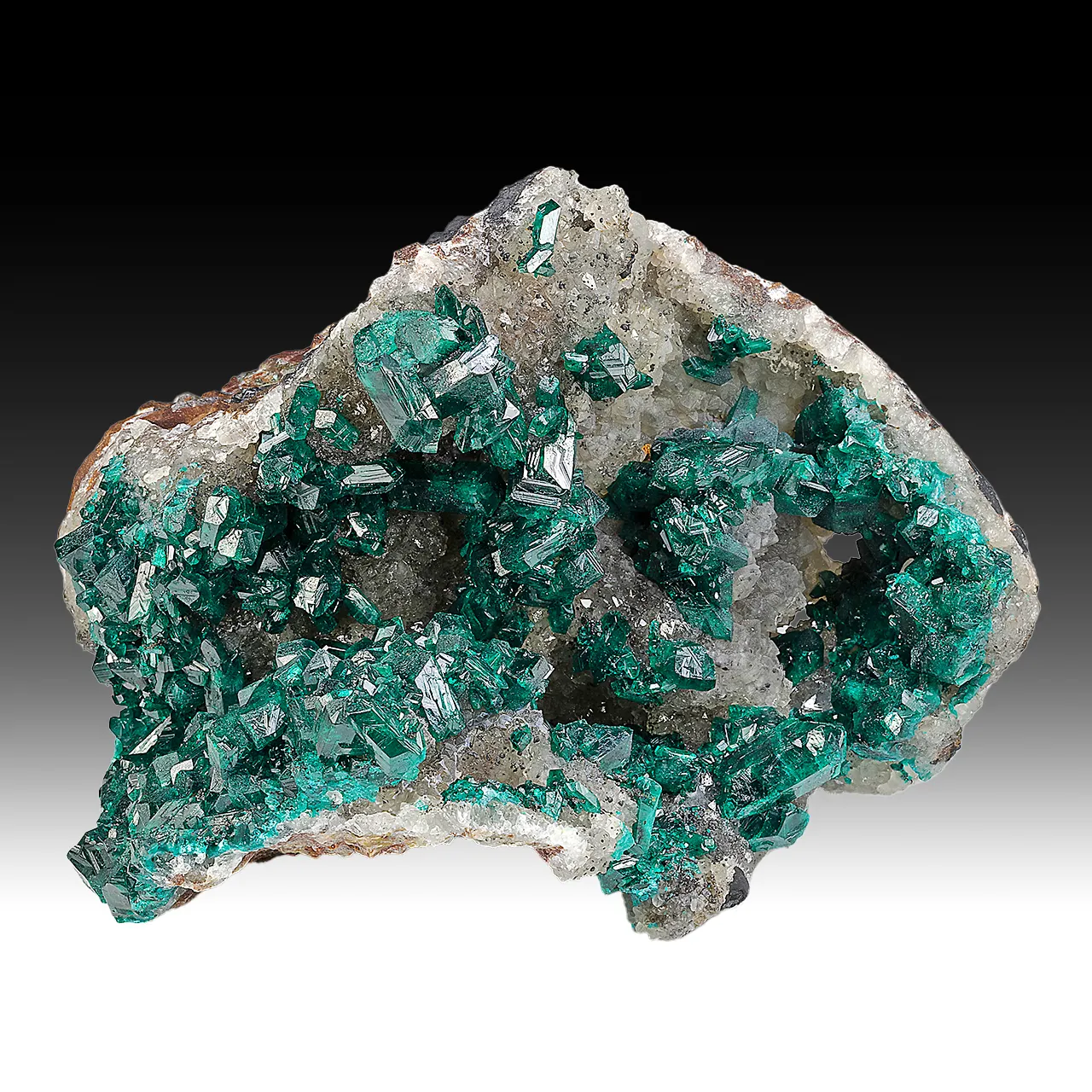 Dioptase with Quartz - image 1