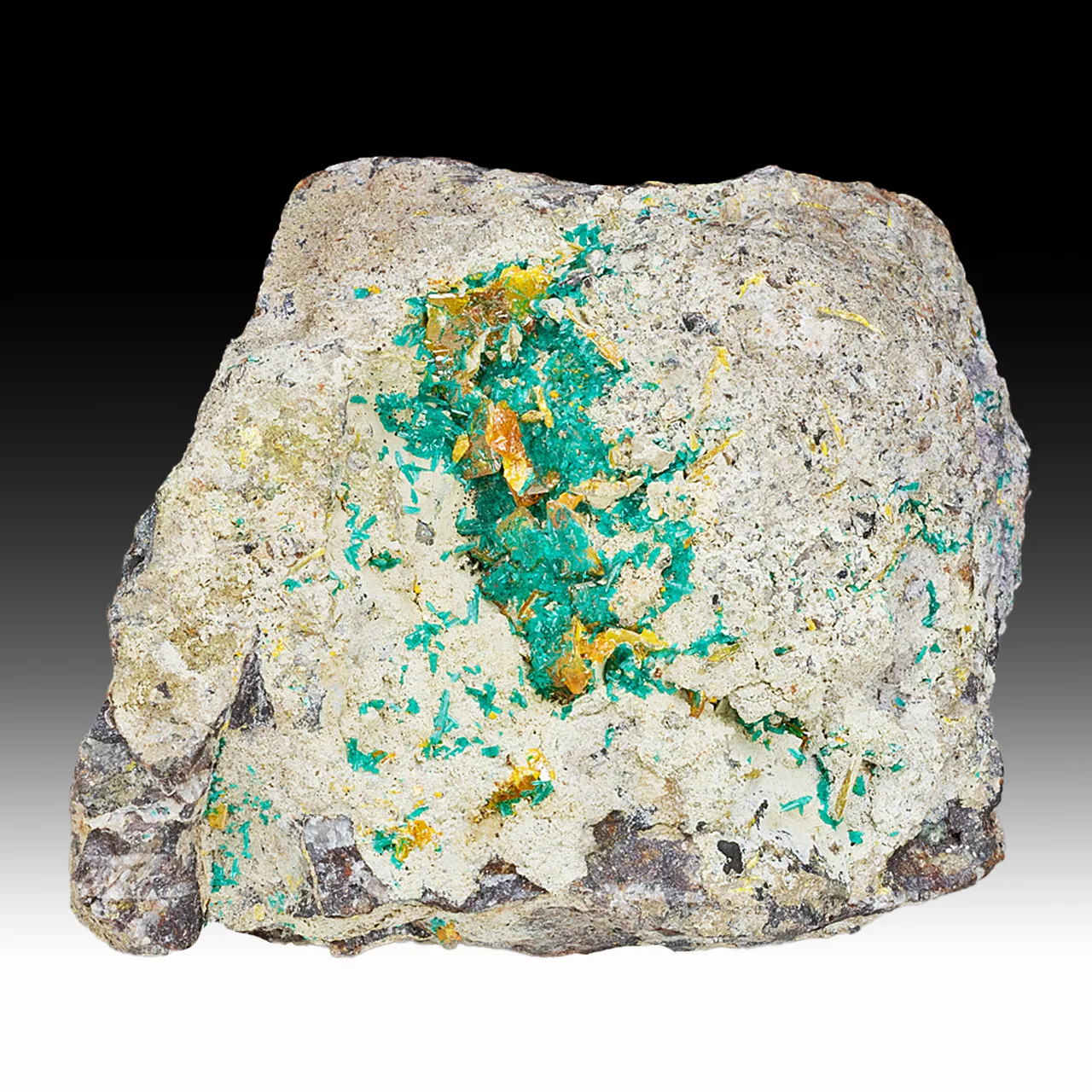 Dioptase with Wulfenite - image 1