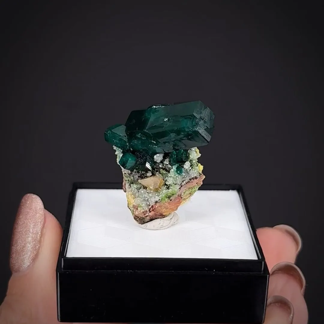 Dioptase with Wulfenite - image 2