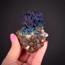 Djurleite, Chalcocite, Chalcopyrite on Calcite - image 2