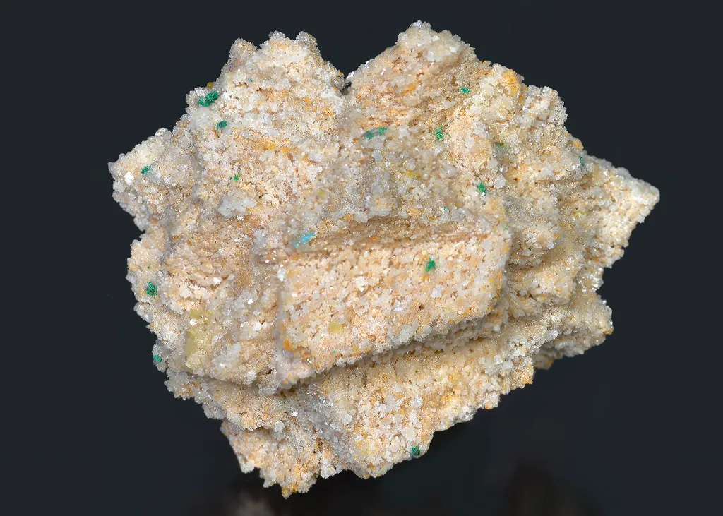Dolomite ps. after Calcite with Malachite image