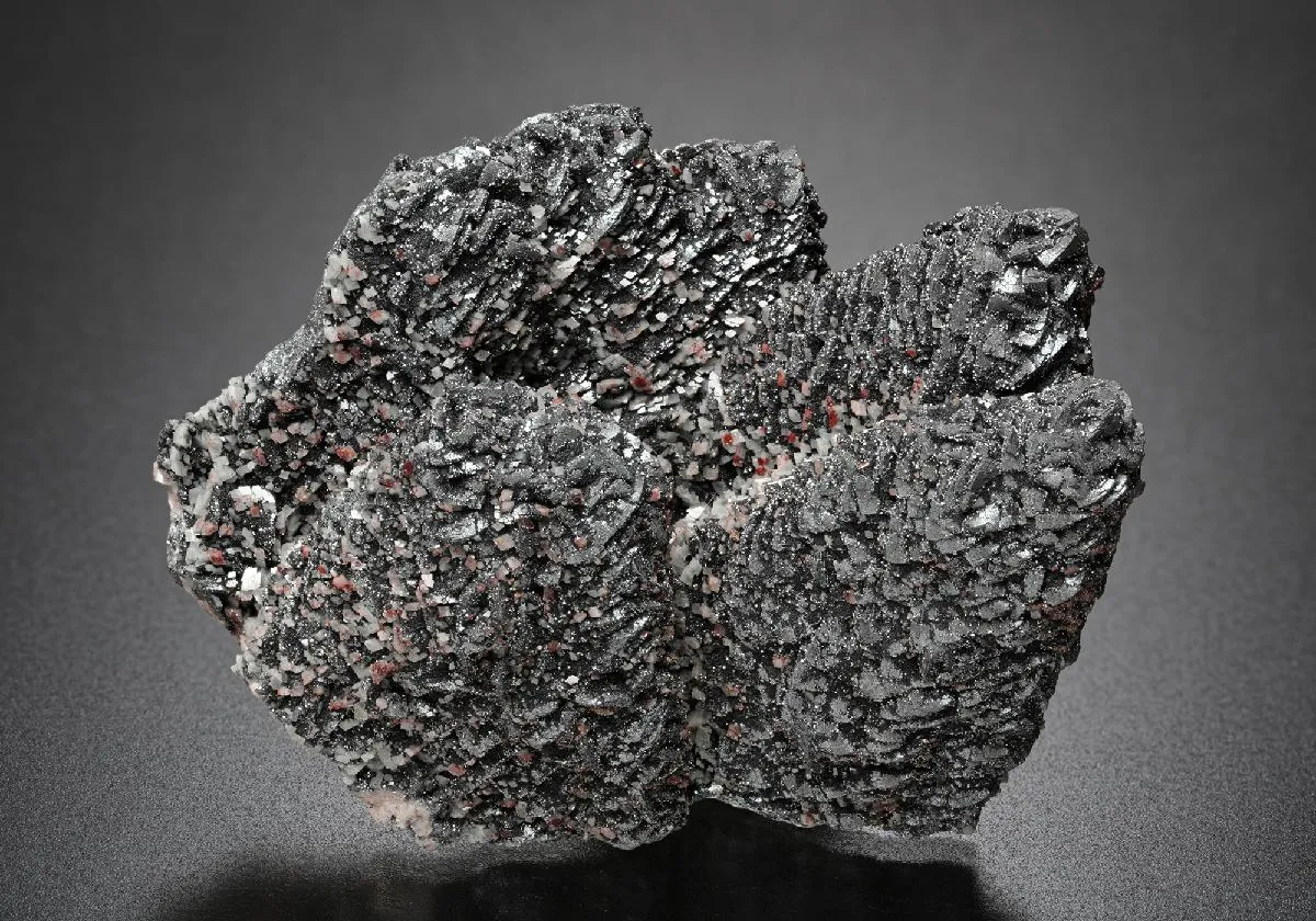 Dolomite ps. after Calcite with Pyrolusite - image 1