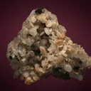 Dolomite with Chalcopyrite on Quartz - image 1