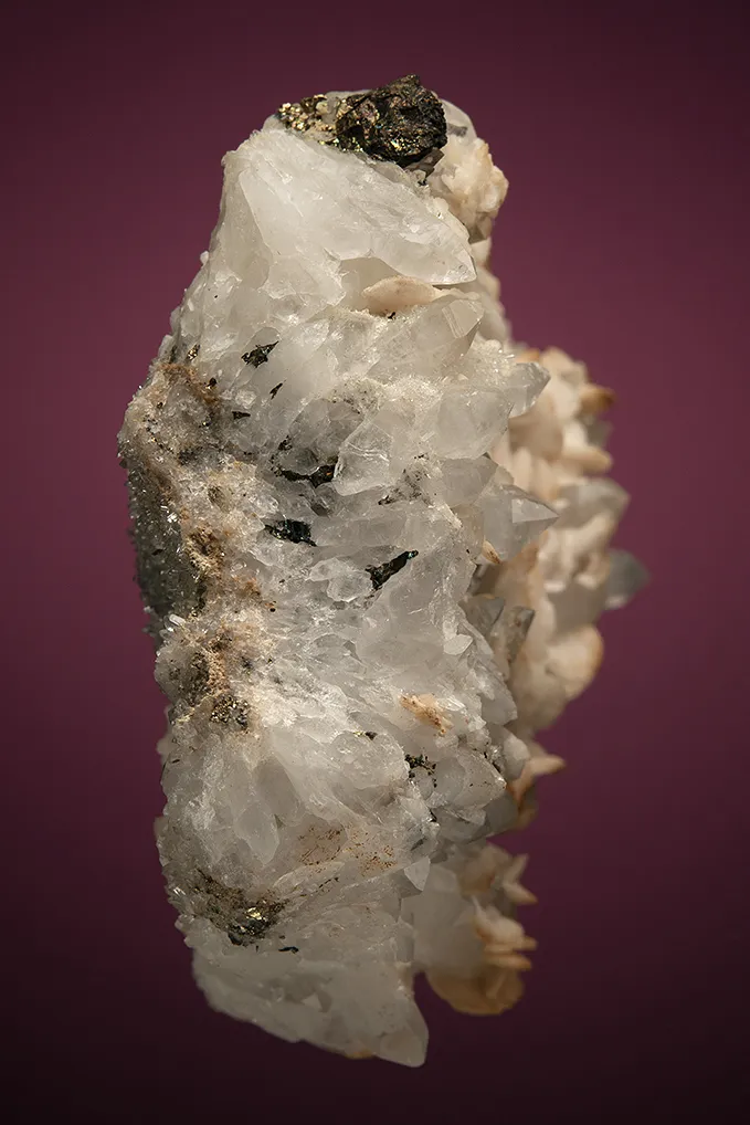 Dolomite with Chalcopyrite on Quartz - image 5