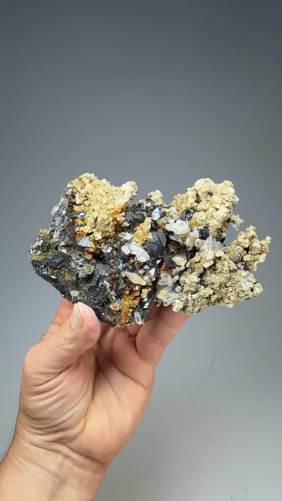 Dolomite with Sphalerite, Calcite image