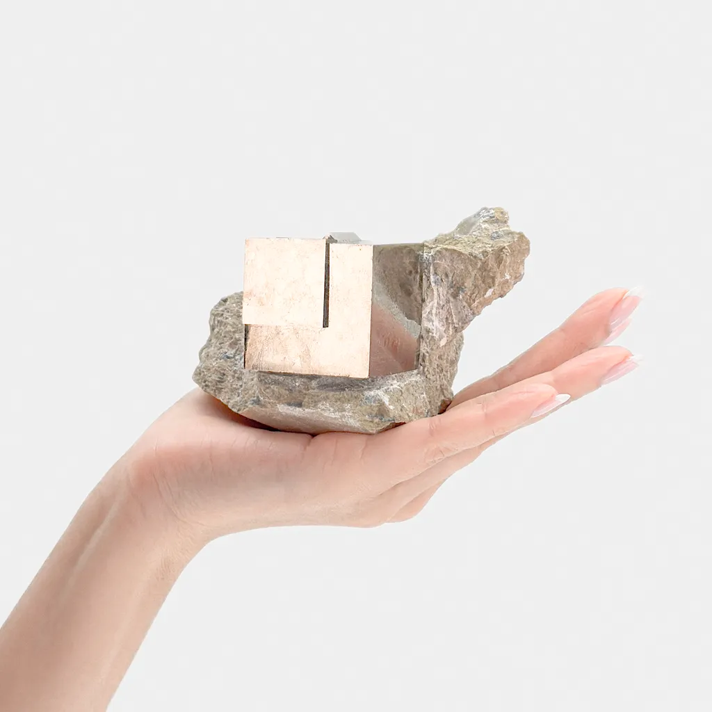 Double Cube Flat Facing Pyrite - image 4
