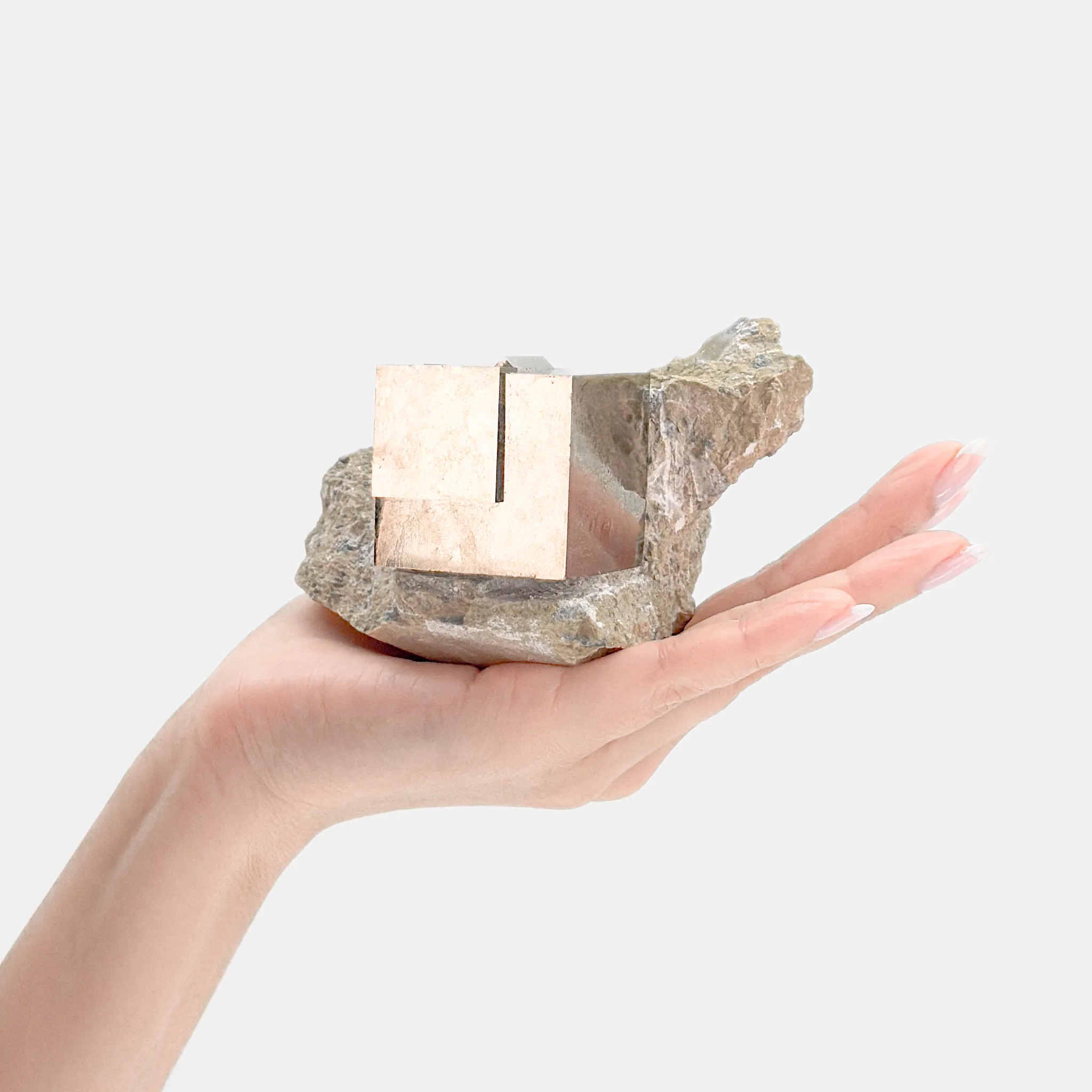 Double Cube Flat Facing Pyrite - image 4