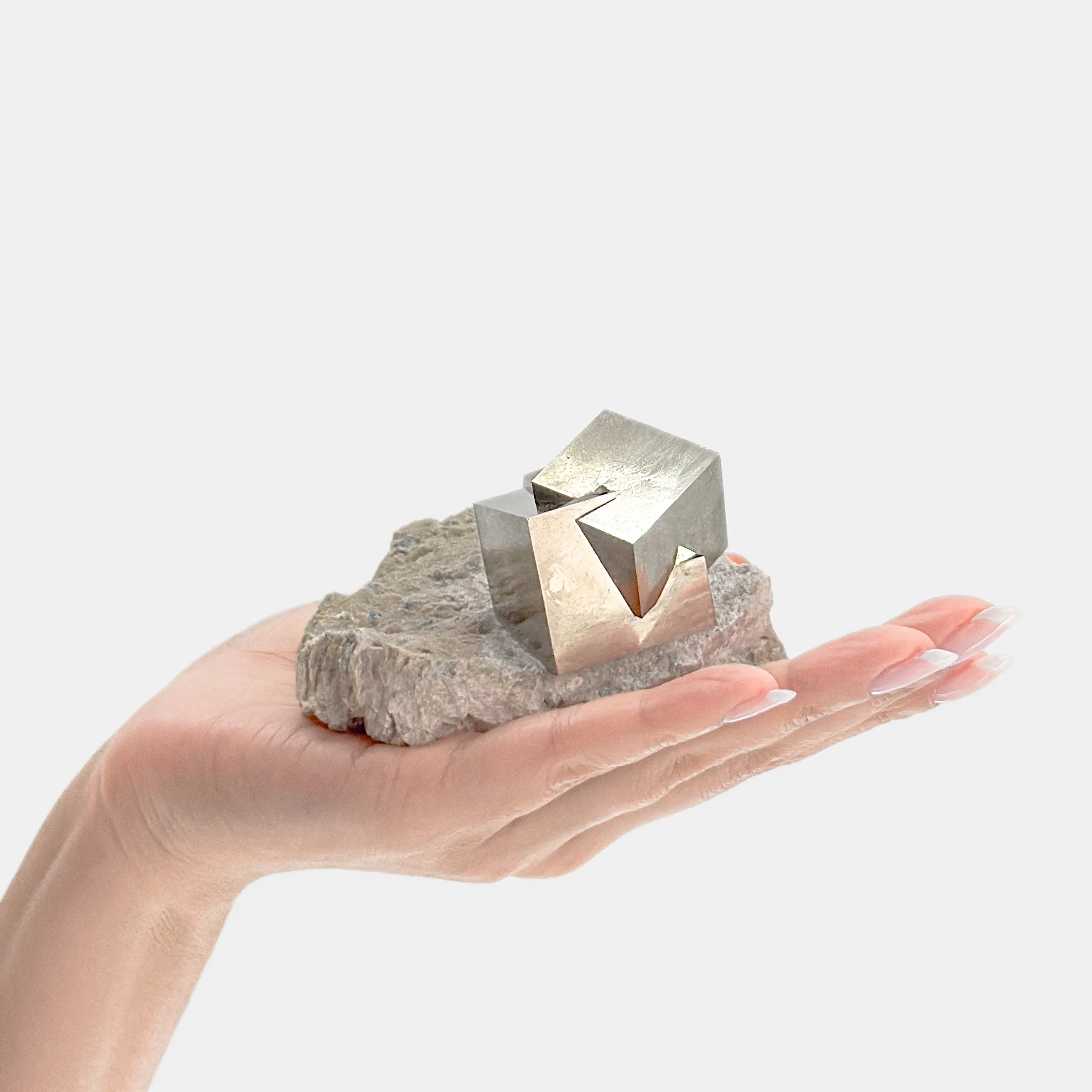 Double Pyrite Twins on matrix - image 4