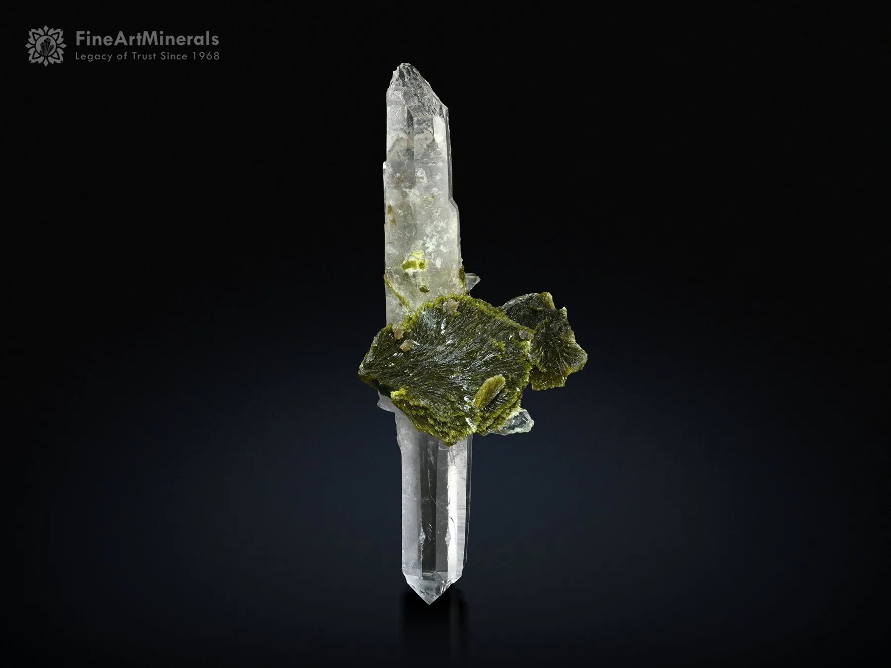 Double Terminated Quartz with Epidote from Shigar Pakistan - image 1