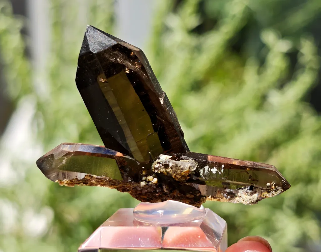 Double-Terminated Smoky Quartz – Swiss Alpine Specimen - image 2
