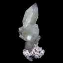 Doubly Terminated Fluro Apophyllite On Chalcedony Natural Mineral Specimen - image 1