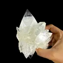 Doubly Terminated Light Green Apophyllite Crystal Cluster – Zeolite Mineral Specimen from Jalgaon - image 5