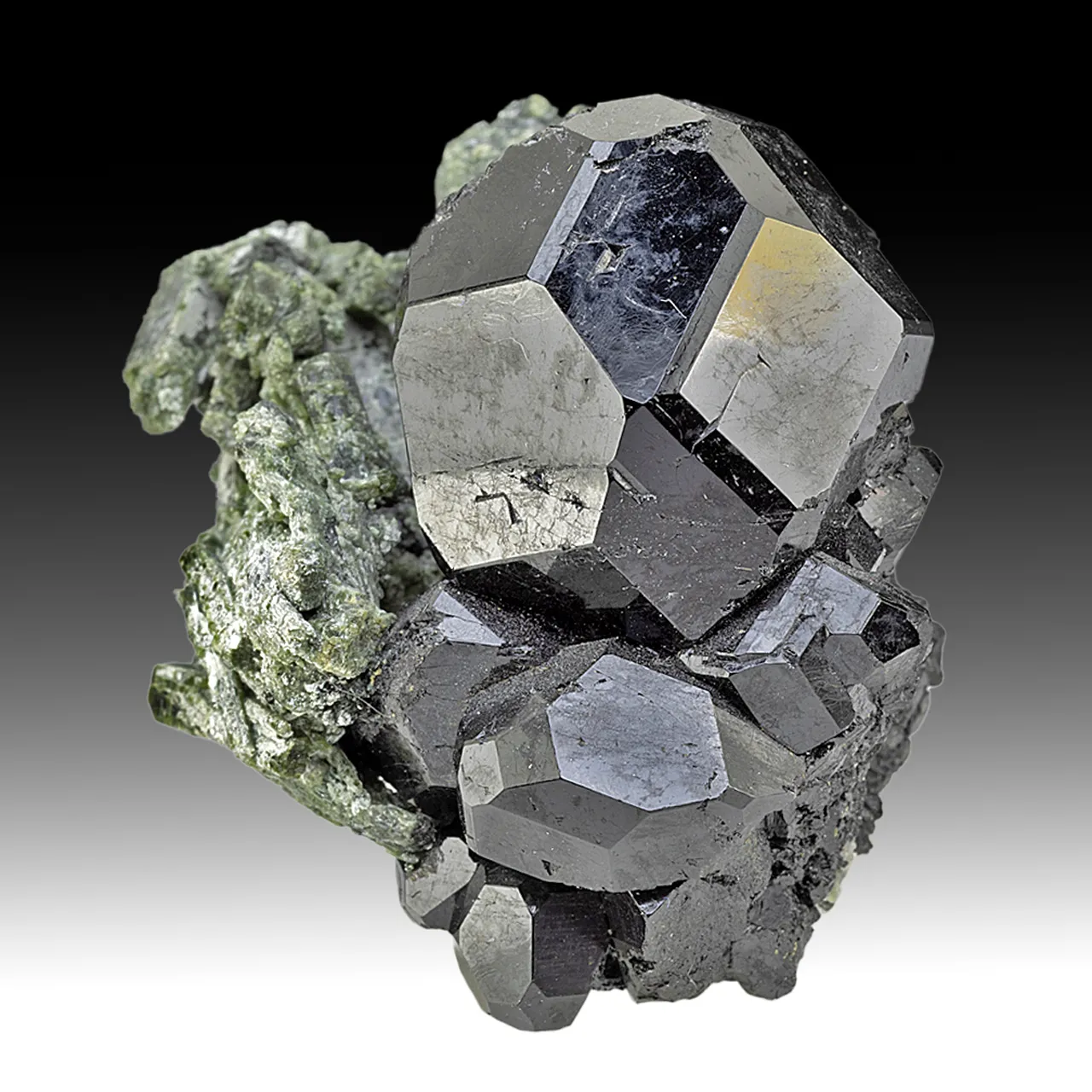 Dravite-Uvite with Actinolite - image 1