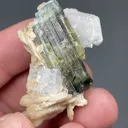 Dravite with Feldspar, Calcite - image 2