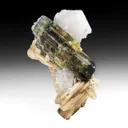 Dravite with Feldspar, Calcite - image 1
