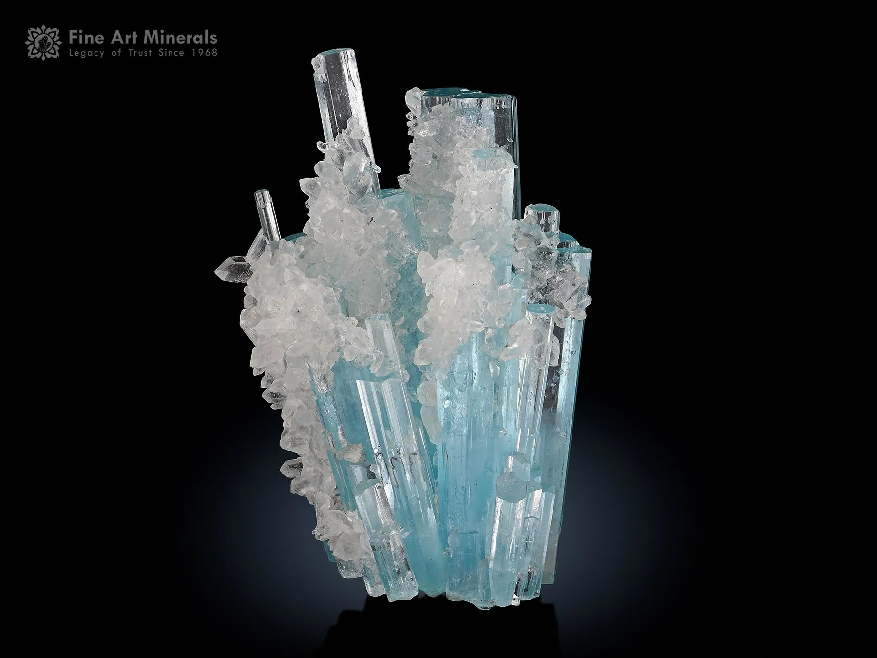 DT Aquamarine Cluster with Quartz from Pakistan - image 1