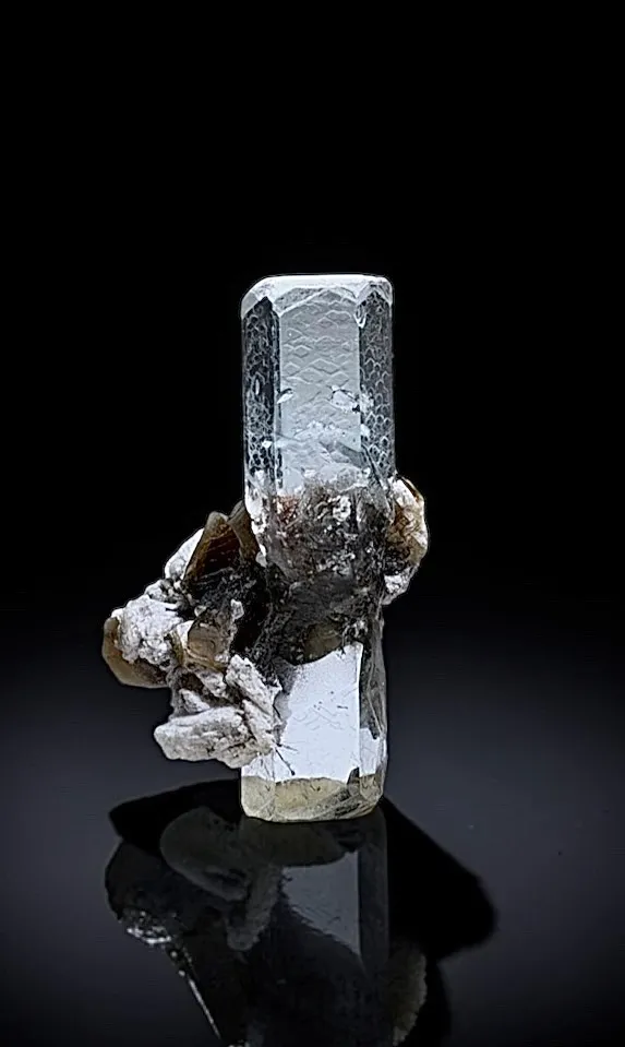 DT Aquamarine With Columbite Inclusion from Pakistan, Gilgit-Baltistan, Shigar District, Shigar Valley, Alchuri image