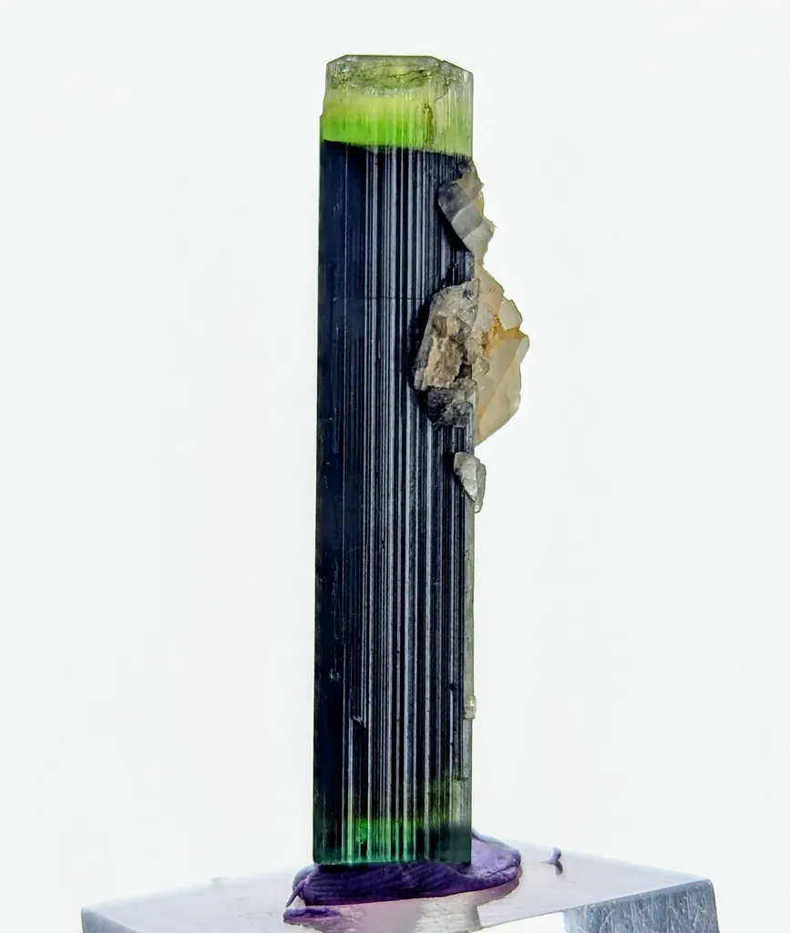DT Green Tourmaline Crystal with Albite - image 6