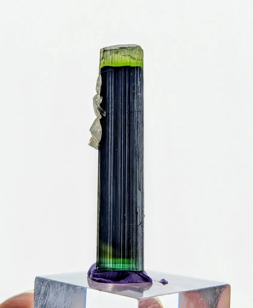 DT Green Tourmaline Crystal with Albite - image 2