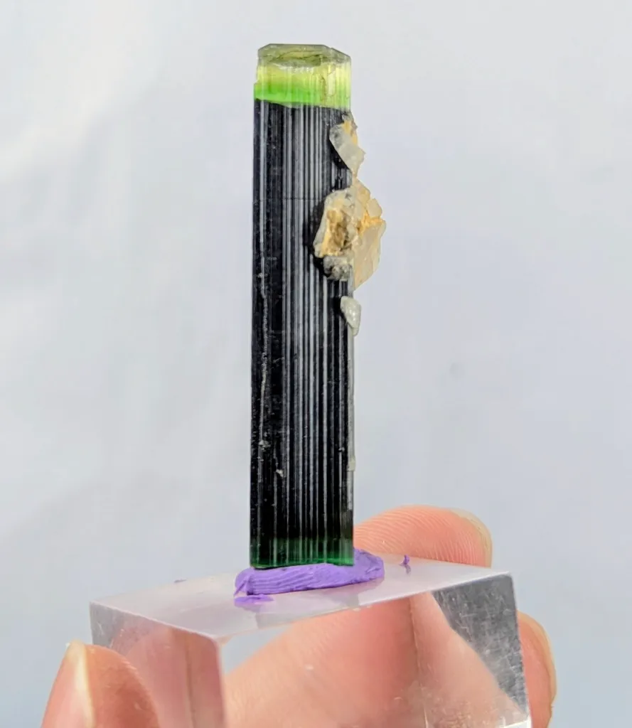 DT Green Tourmaline Crystal with Albite - image 8