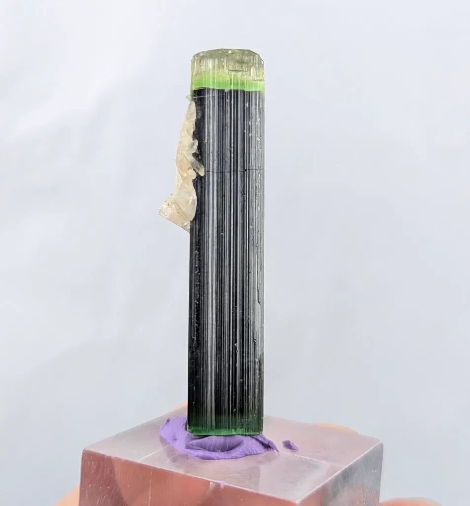 DT Green Tourmaline Crystal with Albite - image 4