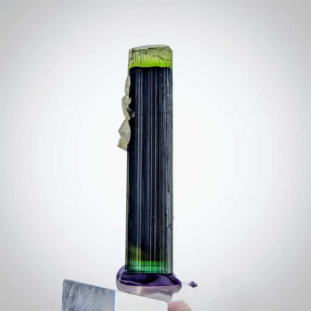 DT Green Tourmaline Crystal with Albite image