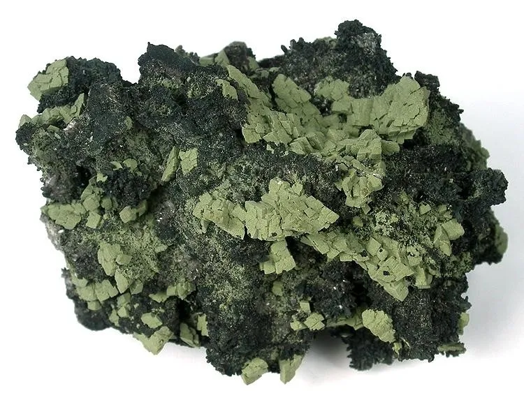 Duftite, Calcite, Quartz image