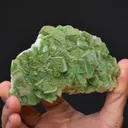 Duftite with Dioptase on Calcite - image 2