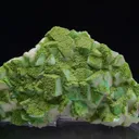 Duftite with Dioptase on Calcite - image 1
