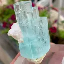 Eceptional Stepwise Blue Aquamarine Crystals Bunch from Pakistan - image 5