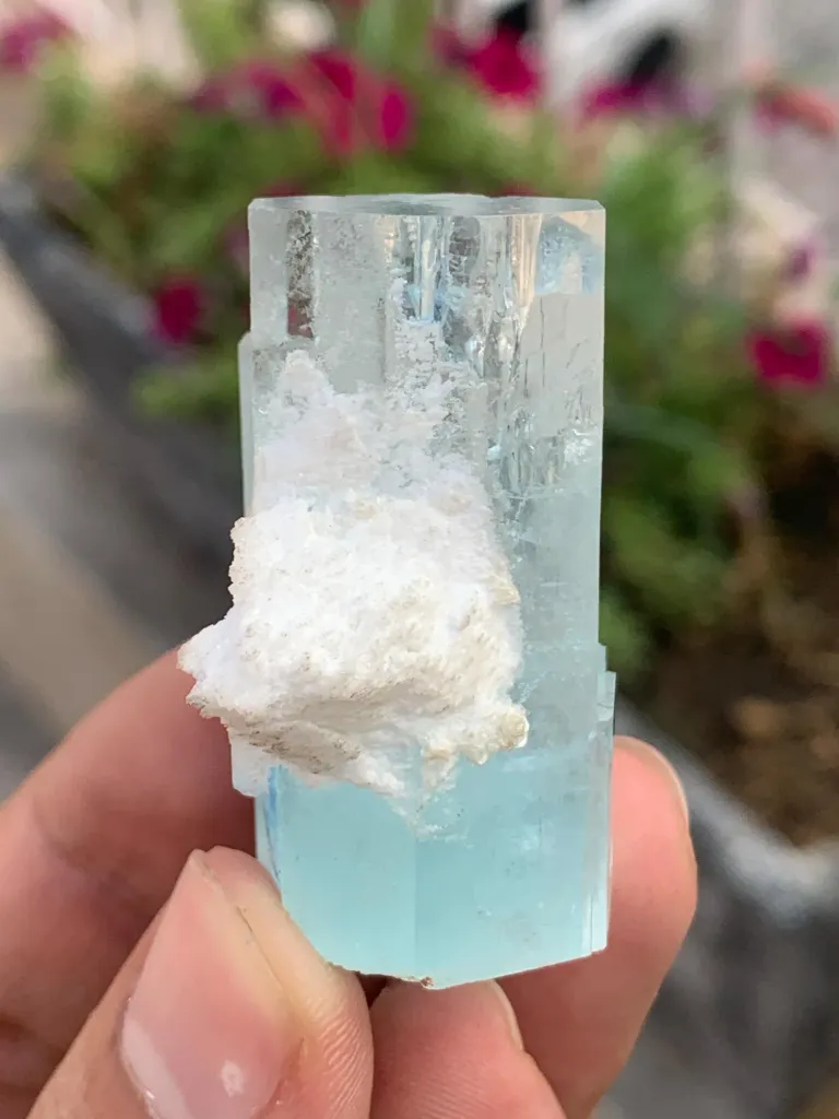 Eceptional Stepwise Blue Aquamarine Crystals Bunch from Pakistan - image 6