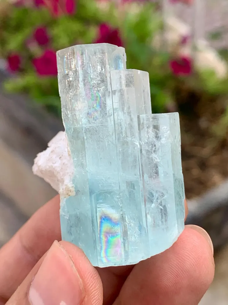 Eceptional Stepwise Blue Aquamarine Crystals Bunch from Pakistan - image 7