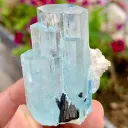 Eceptional Stepwise Blue Aquamarine Crystals Bunch from Pakistan - image 2