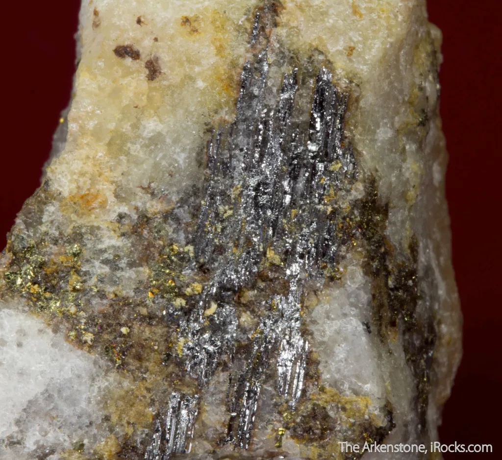 Eclarite (type locality) with Chalcopyrite on Quartz - image 2
