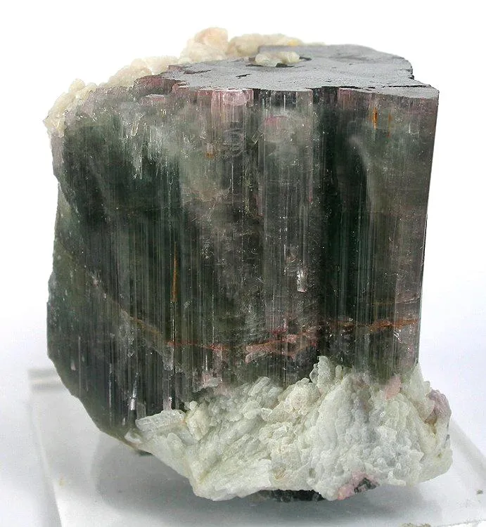 Elbaite, Albite (Var: Cleavelandite) image